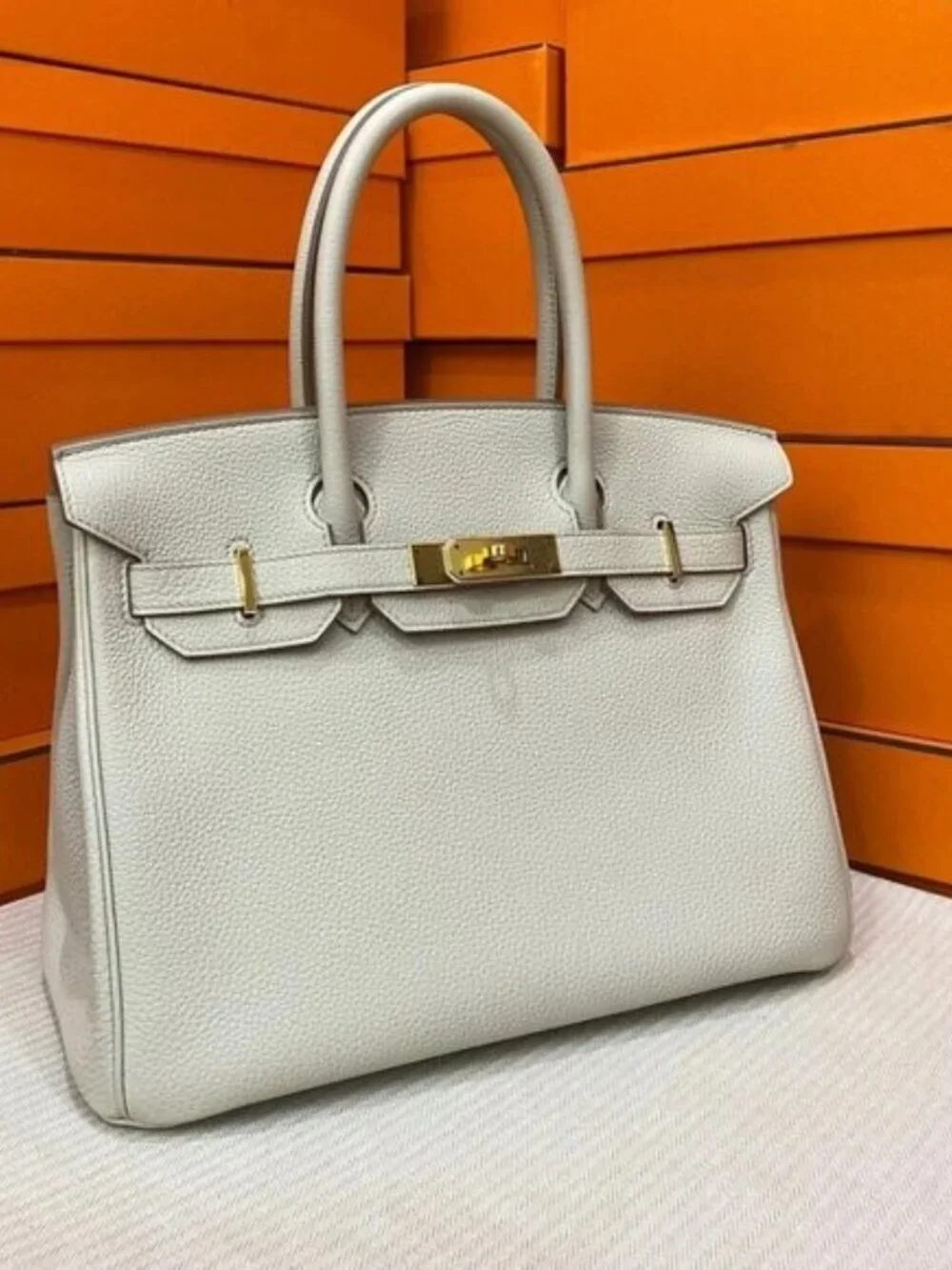 Hermès Birkin 25 Craie Swift Gold Hardware - Picture 3 of 5